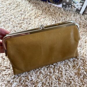 Hobo international Leather Double Frame Clutch Wallet Lauren Cedar